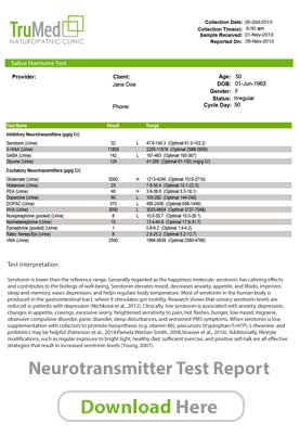 Neurotransmitter Sample Report