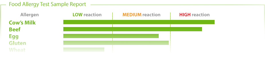 Edmonton Naturopathic Eczema Treatment Food Allergy Test Sample