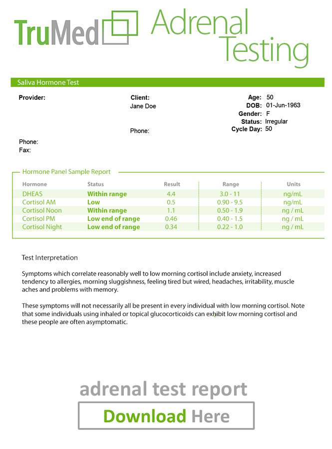 Adrenal Sample Report